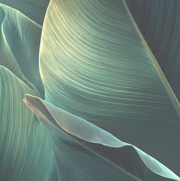 leaves with natural light showcasing green tones elegant foliage six nature themes